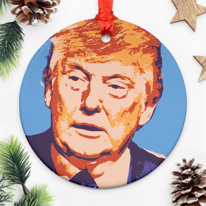 Orange Donald Trump Ornament (Round)