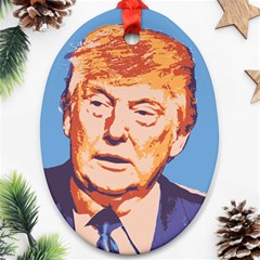 Orange Donald Trump Ornament (oval) by vintagetrump