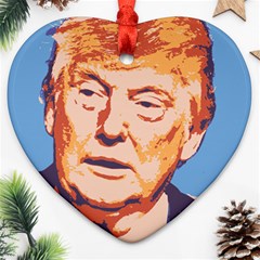 Orange Donald Trump Ornament (heart) by vintagetrump