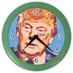 Orange Donald Trump Color Wall Clock Front