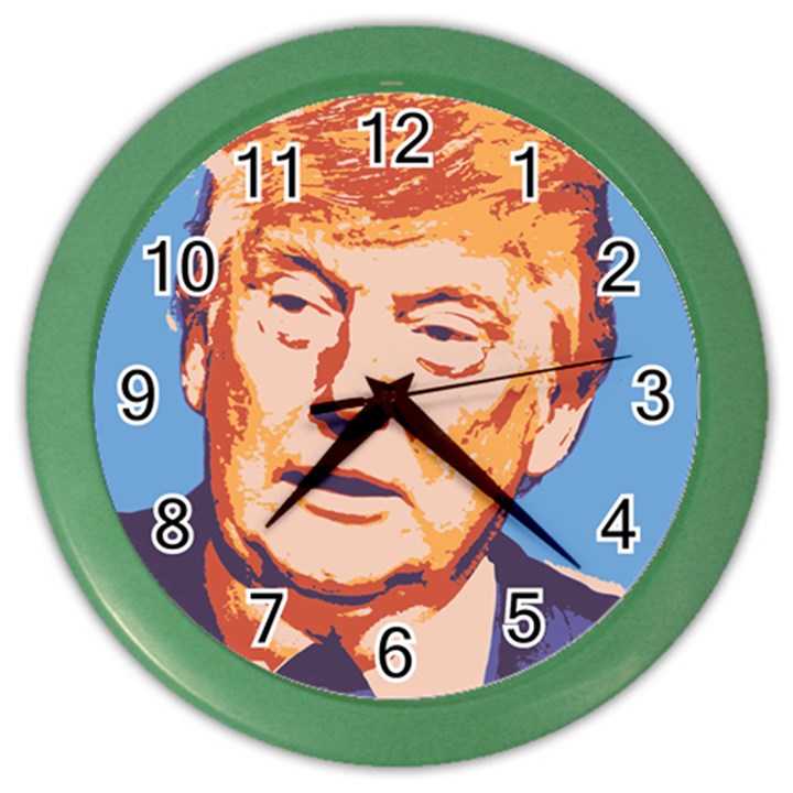 Orange Donald Trump Color Wall Clock