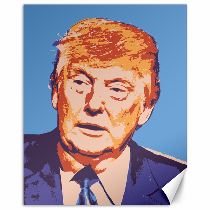 Orange Donald Trump Canvas 11  x 14 