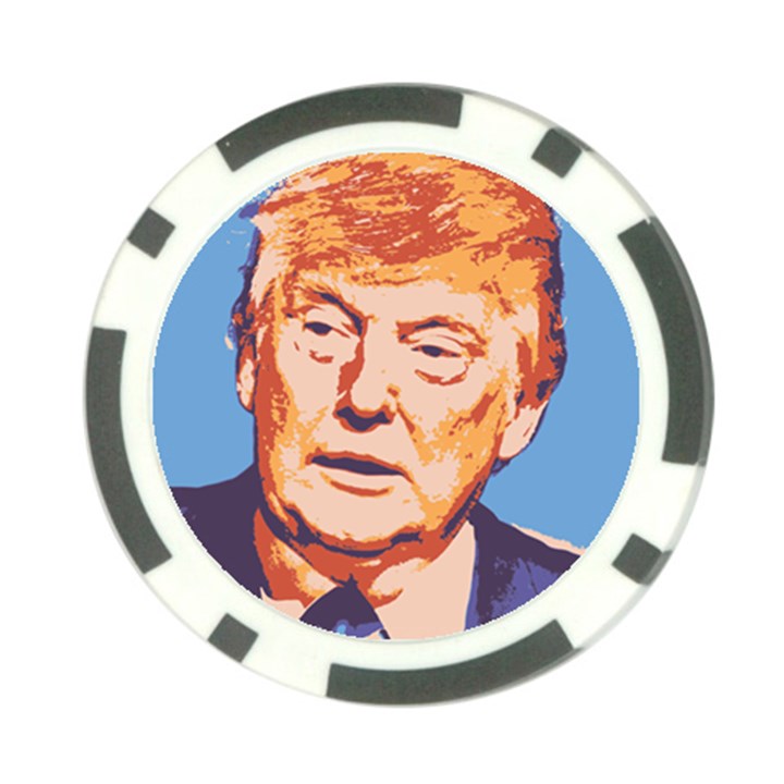 Orange Donald Trump Poker Chip Card Guard