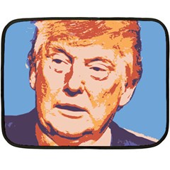 Orange Donald Trump Two Sides Fleece Blanket (mini) by vintagetrump