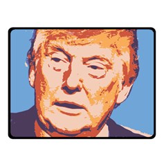 Orange Donald Trump Fleece Blanket (small) by vintagetrump