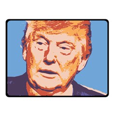 Orange Donald Trump Two Sides Fleece Blanket (small) by vintagetrump