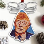 Orange Donald Trump Metal Loving Angel Silver  Front