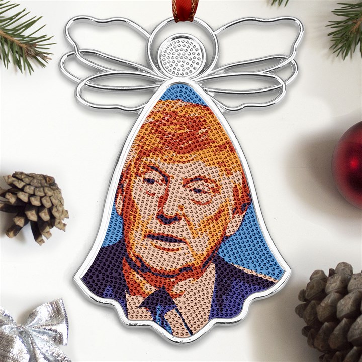 Orange Donald Trump Metal Loving Angel Silver 