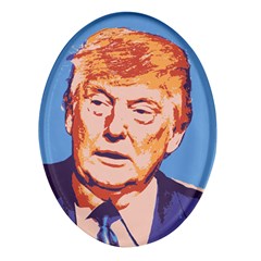 Orange Donald Trump Oval Glass Fridge Magnet (4 Pack) by vintagetrump