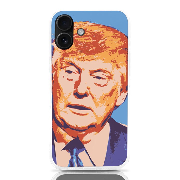 Orange Donald Trump iPhone 16 Plus TPU UV Print Case