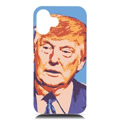 Orange Donald Trump Iphone 16 Plus Black Uv Print Pc Hardshell Case by vintagetrump