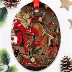 Christmas Art 01 Oval Ornament (Two Sides) Front