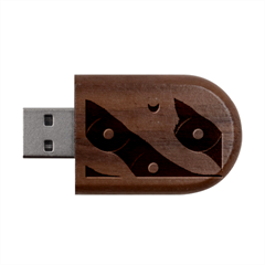 Geometric Design O6 Wood Oval Usb Flash Drive by myclothy