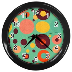 Geometric Design 11 Wall Clock (black) by myclothy