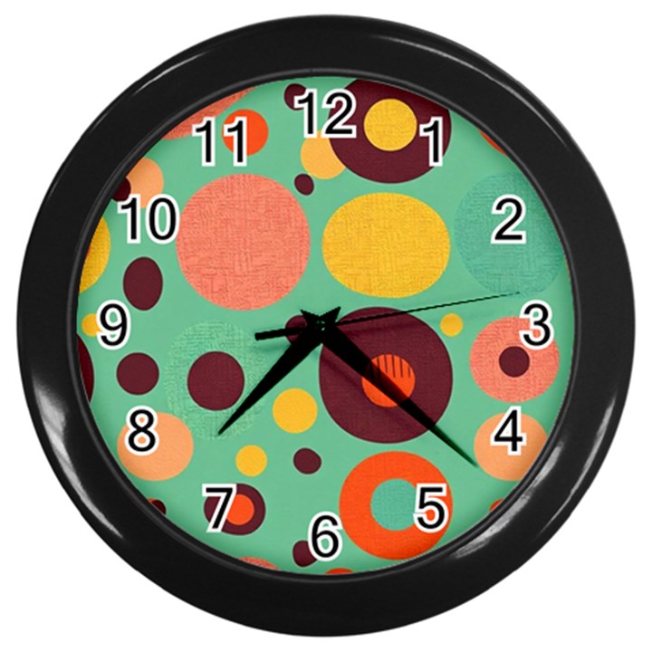 Geometric Design 11 Wall Clock (Black)