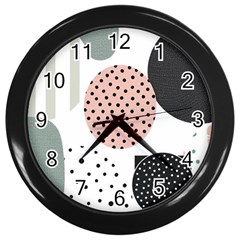 Geometric Design 12 Wall Clock (black) by myclothy