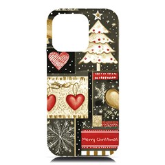 Christmas Reindeer Iphone 16 Pro Max Black Uv Print Pc Hardshell Case by Posterlux