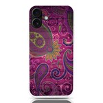 Abstract Purple Pattern iPhone 16 Plus TPU UV Print Case Front