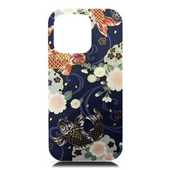 Japanese Wave Koi Illustration Pattern Iphone 16 Pro Max Black Uv Print Pc Hardshell Case by Ndabl3x