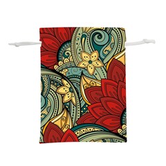 Pattern Shape Colorful Flower Leaves Lightweight Drawstring Pouch (l) by Posterlux