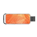 Abstract Texture Of Colorful Bright Pattern Of Transparent Leaves Of Orange And Yellow Color Portable USB Flash (Two Sides) Front