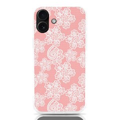 Lace White Ornamental Textile Iphone 16 Plus Tpu Uv Print Case by Paksenen