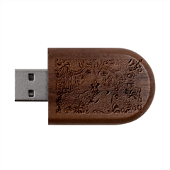 Supersonicangeldream Wood Oval Usb Flash Drive by chellerayartisans