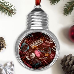 Sweet Food Seamless Pattern Metal Light Bulb Shape Ornament by Paksenen