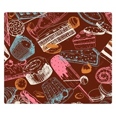 Sweet Food Seamless Pattern Premium Plush Fleece Blanket (small) by Paksenen