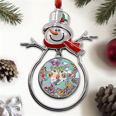 Supersonicangeldream Metal Snowman Ornament by chellerayartisans