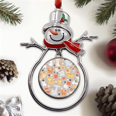 Pet Animal 02 Metal Snowman Ornament by myclothy