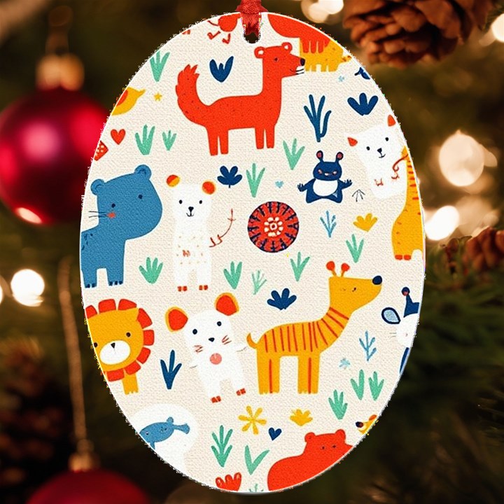 Pet Animal 03 UV Print Acrylic Ornament Oval