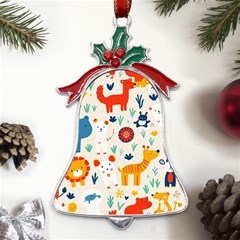 Pet Animal 03 Metal Holly Leaf Bell Ornament by myclothy