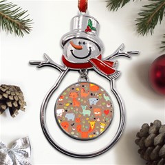 Pet Animal 05 Metal Snowman Ornament by myclothy