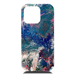 Blue Feathers And Flames Iphone 16 Pro Max Black Uv Print Pc Hardshell Case by kaleidomarblingart