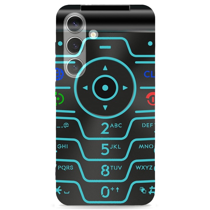 Retro Mobile Device Output Device Samsung Galaxy S24 6.2 Inch Black TPU UV Case