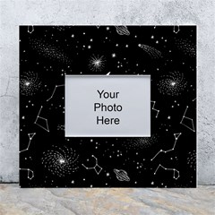 Cosmic Black Space Star White Wall Photo Frame 5  X 7  by Ndabl3x