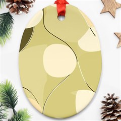 Minimalist Pattern With Simple Lines And Shapes, Creating A Clean And Modern Aesthetic 01 Oval Ornament (two Sides) by myclothy