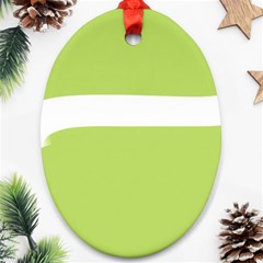 A Minimalist Pattern With Simple Lines And Shapes, Creating A Clean And Modern Aesthetic 02 Oval Ornament (two Sides) by myclothy