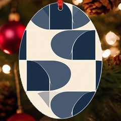 A Minimalist Pattern With Simple Lines And Shapes, Creating A Clean And Modern Aesthetic 04 Uv Print Acrylic Ornament Oval by myclothy