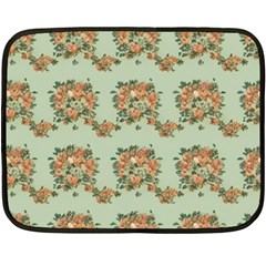 Retro 1880s Flowers Pattern 19 Fleece Blanket (mini) by violetheavensky