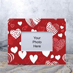 Valentine White Tabletop Photo Frame 4 x6  by pollyparadiseartshop