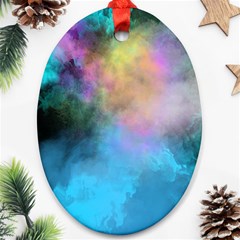 Smokescreen Oval Ornament (two Sides) by pollyparadiseartshop