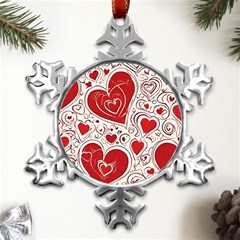 Be My Valentine Metal Small Snowflake Ornament by pollyparadiseartshop