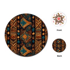 Tribal Chic Playing Cards Single Design (round) by pollyparadiseartshop