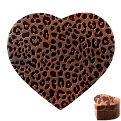 Leopard Heart Wood Jewelry Box by pollyparadiseartshop