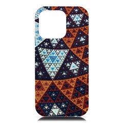 Fractal Triangle Geometric Abstract Pattern Iphone 16 Pro Max Black Uv Print Pc Hardshell Case by Cemarart