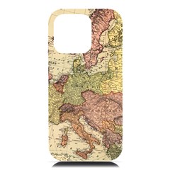 Retro Old Vintage Map Of Europe Iphone 16 Pro Max Black Uv Print Pc Hardshell Case by Bedest