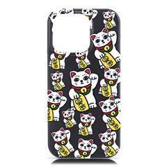 Lucky Cat  Iphone 16 Pro Max Black Uv Print Pc Hardshell Case by Givinglala