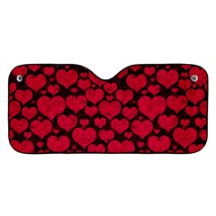 Valentines Day Hearts Pattern Love Red Car Windshield Sunshade by Maspions